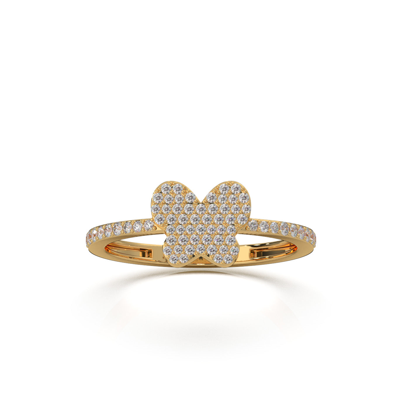 0.40 ct Moissanite Fancy Rings in 14k Yellow Gold