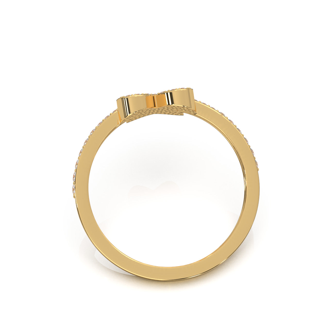 0.40 ct Moissanite Fancy Rings in 10k Yellow Gold