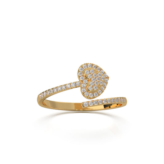 0.25 ct Natural Diamond Fancy Rings in 14k Yellow Gold
