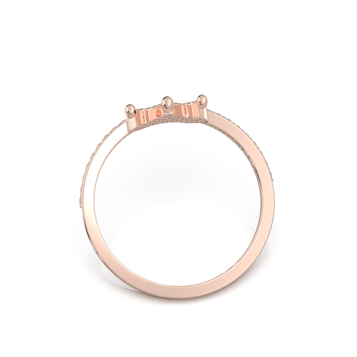 0.33 ct Moissanite Fancy Rings in 10k Rose Gold