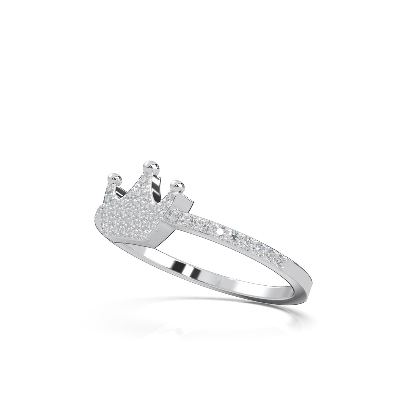 0.33 ct Moissanite Fancy Rings in 14k White Gold