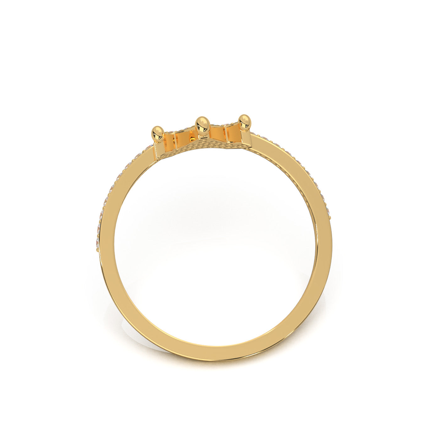 0.33 ct Moissanite Fancy Rings in 10k Yellow Gold