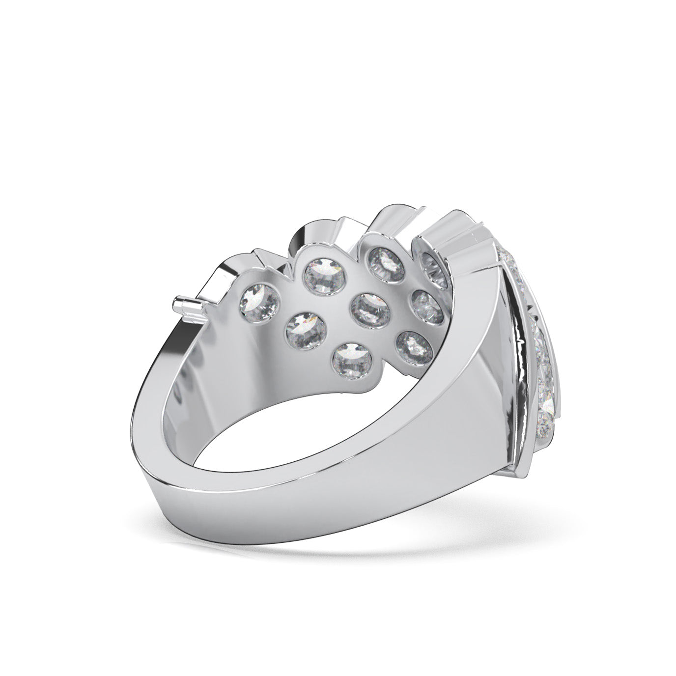 2.60 ct Moissanite Wedding Bands in 10k White Gold