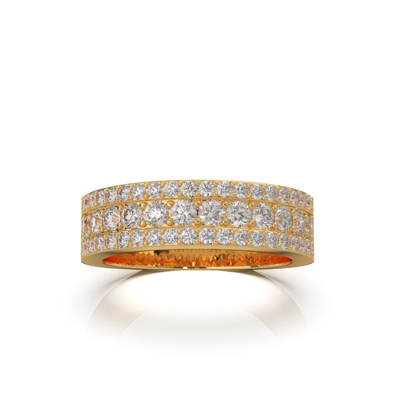 1.10 ct Lab Grown Diamond Wedding Bands in 14k Yellow Gold