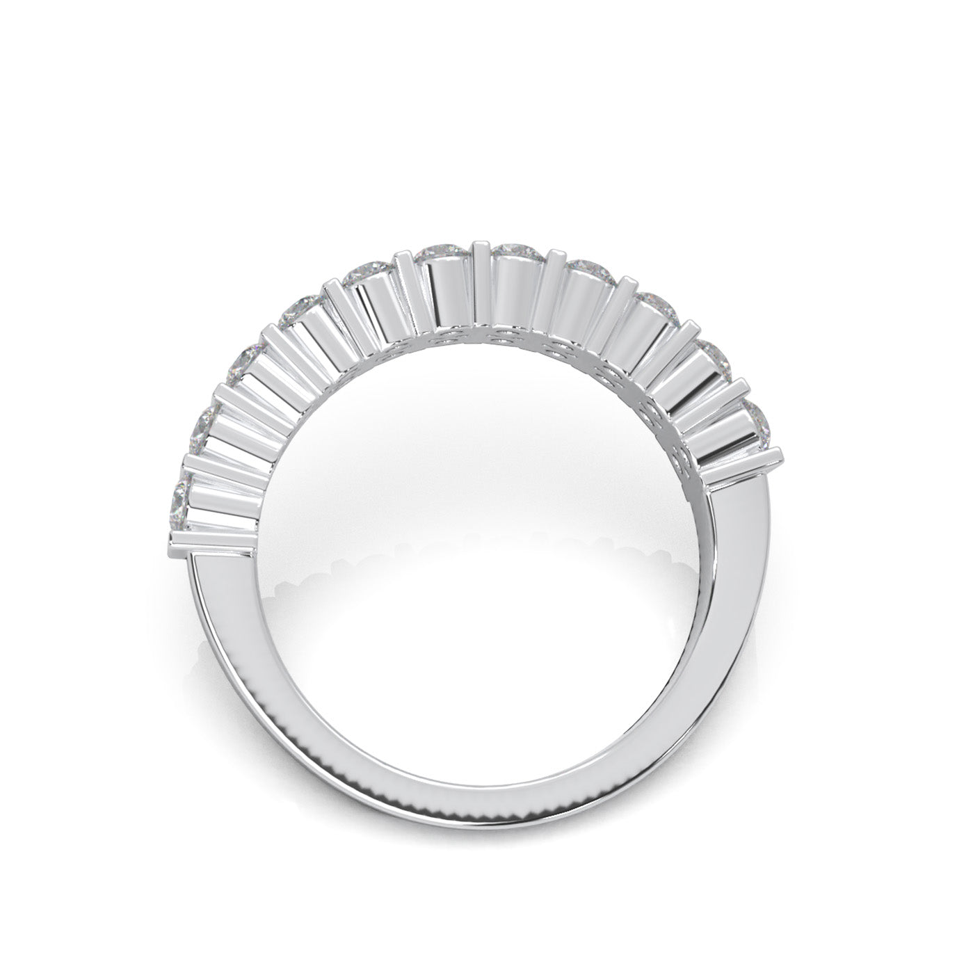 1.20 ct Natural Diamond Wedding Bands in 10k White Gold