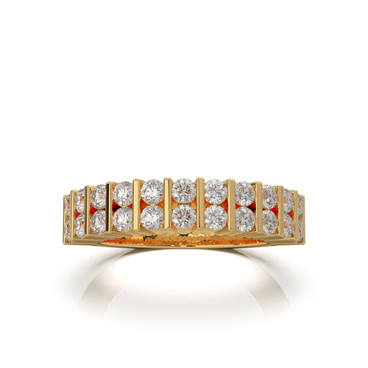 1.20 ct Natural Diamond Wedding Bands in 10k Yellow Gold