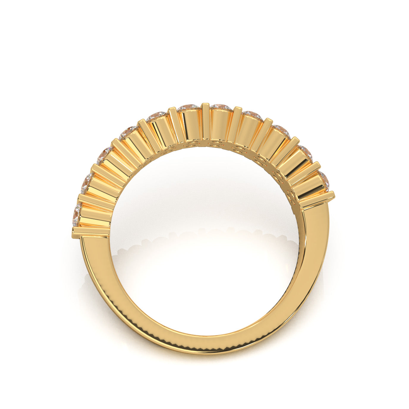 1.20 ct Natural Diamond Wedding Bands in 10k Yellow Gold