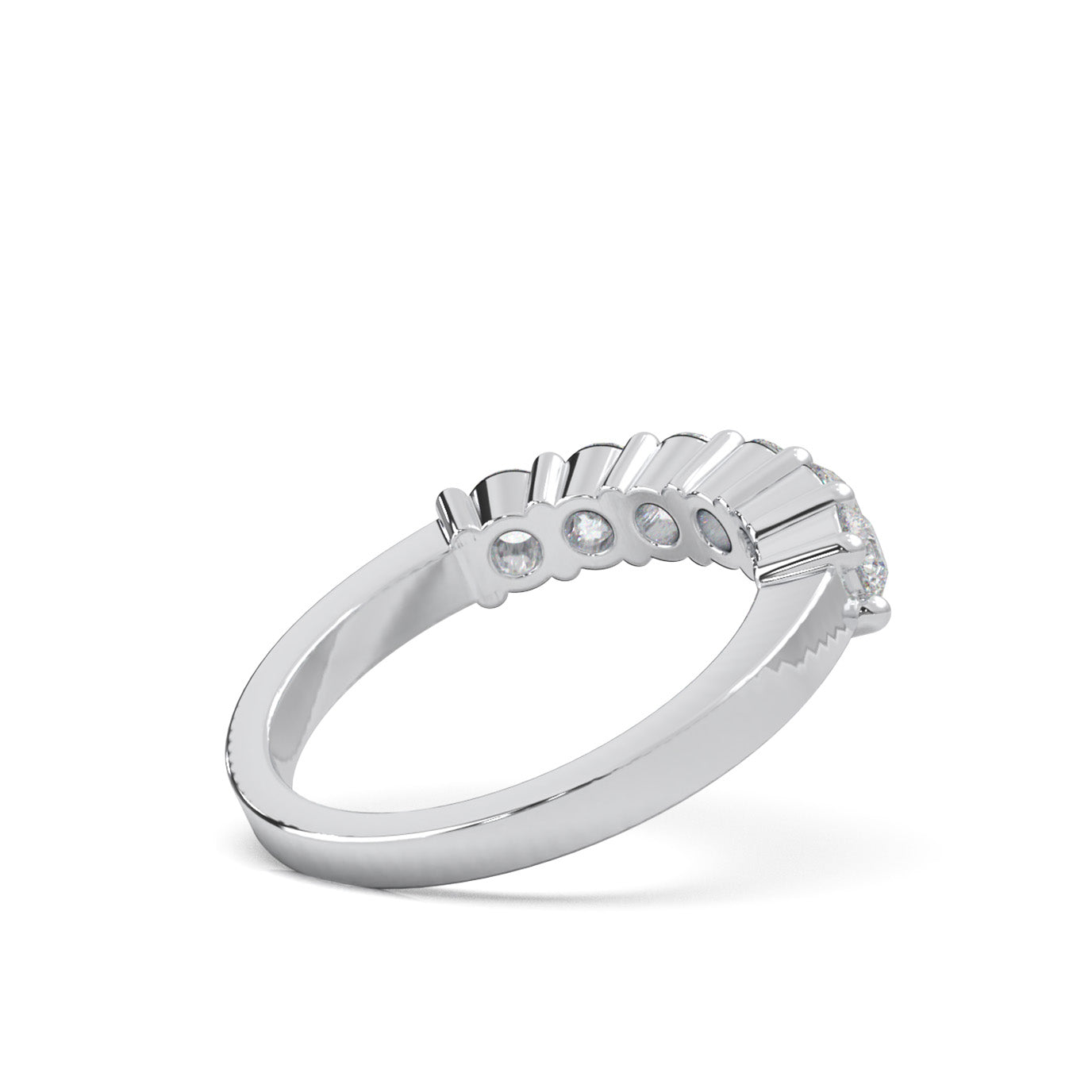 1.00 ct Moissanite Wedding Bands in 14k White Gold