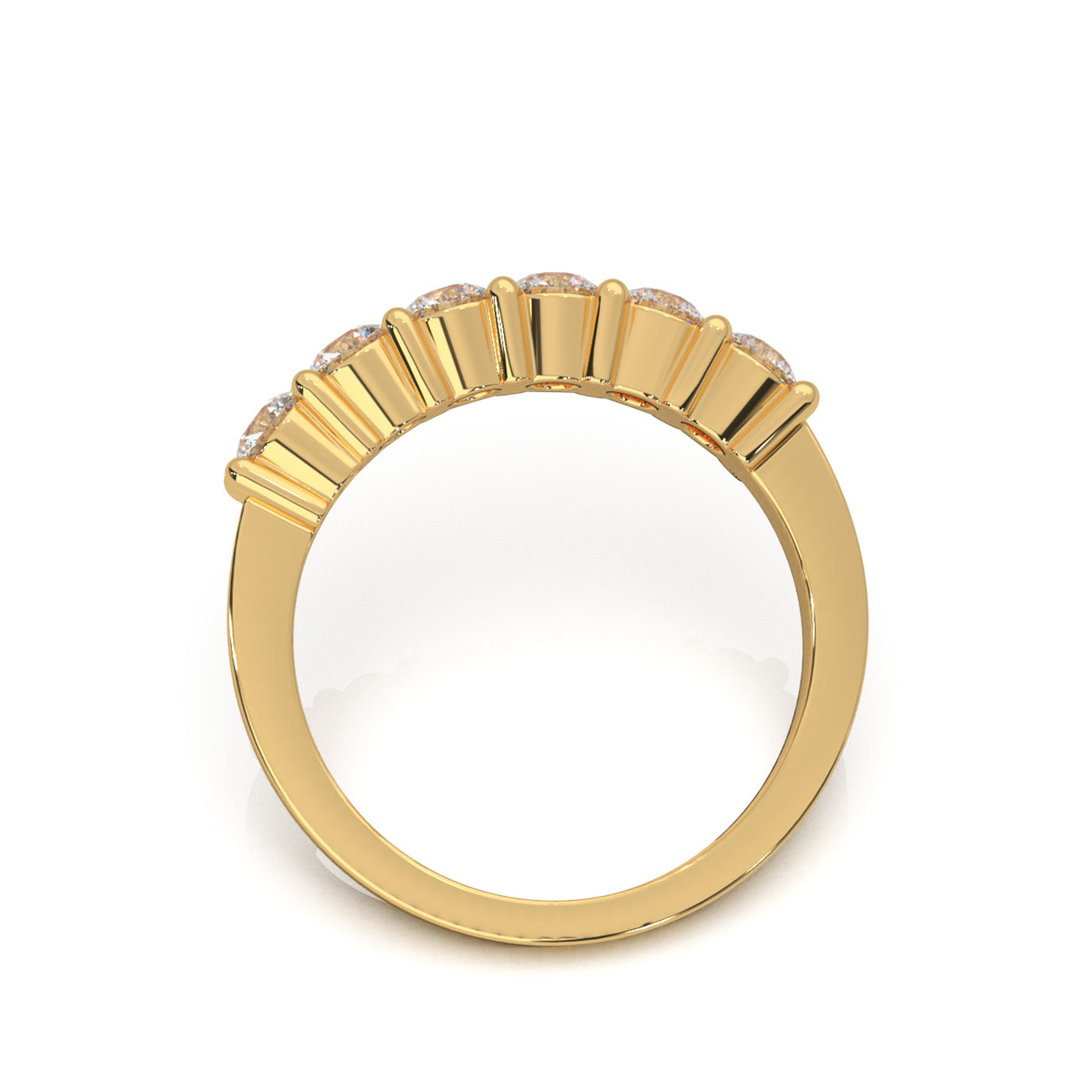 1.00 ct Moissanite Wedding Bands in 10k Yellow Gold