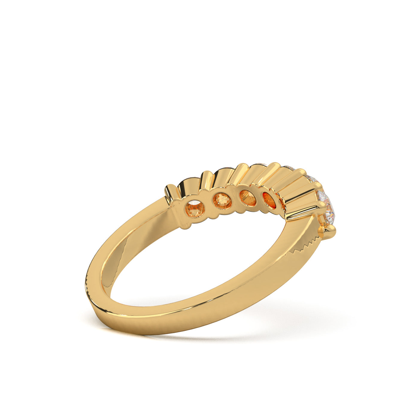 1.00 ct Natural Diamond Wedding Bands in 10k Yellow Gold