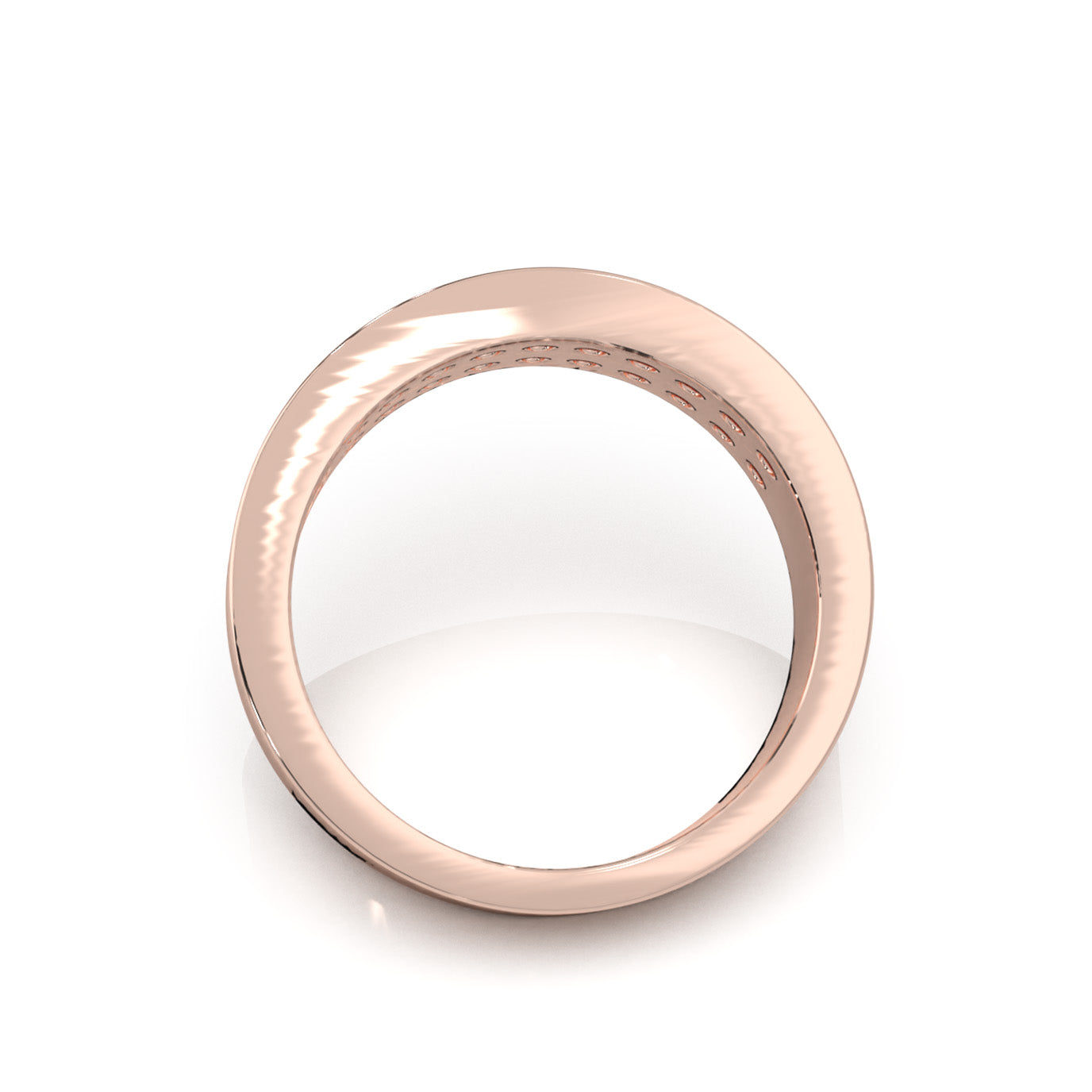 1.20 ct Moissanite Wedding Bands in 14k Rose Gold