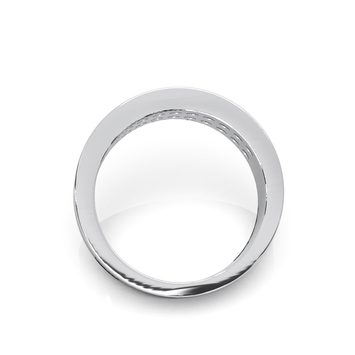 1.20 ct Natural Diamond Wedding Bands in 10k White Gold