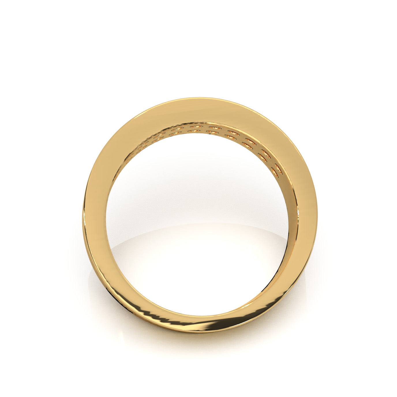 1.20 ct Moissanite Wedding Bands in 14k Yellow Gold