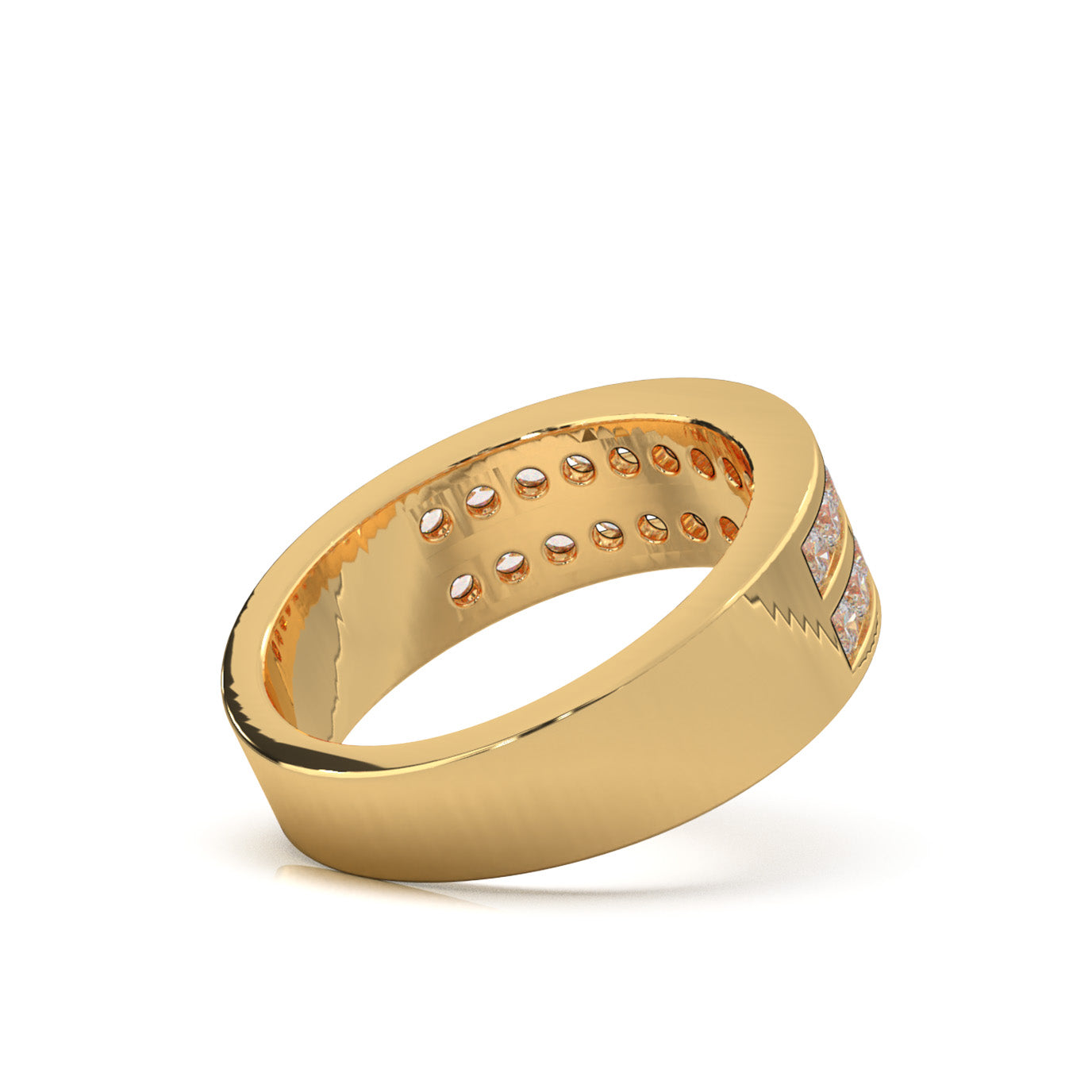 1.20 ct Natural Diamond Wedding Bands in 10k Yellow Gold