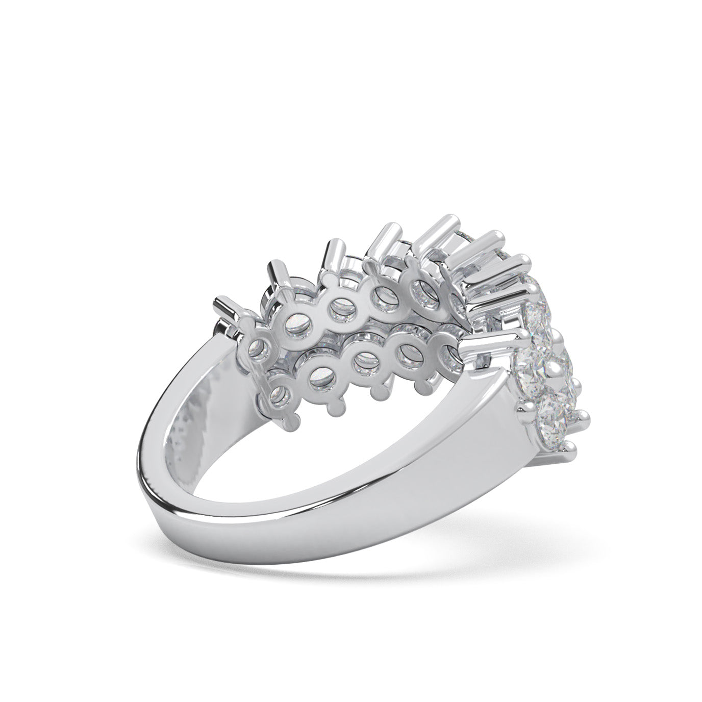 2.80 ct Lab Grown Diamond Wedding Bands in 14k White Gold