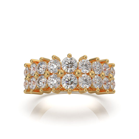 2.80 ct Natural Diamond Wedding Bands in 14k Yellow Gold