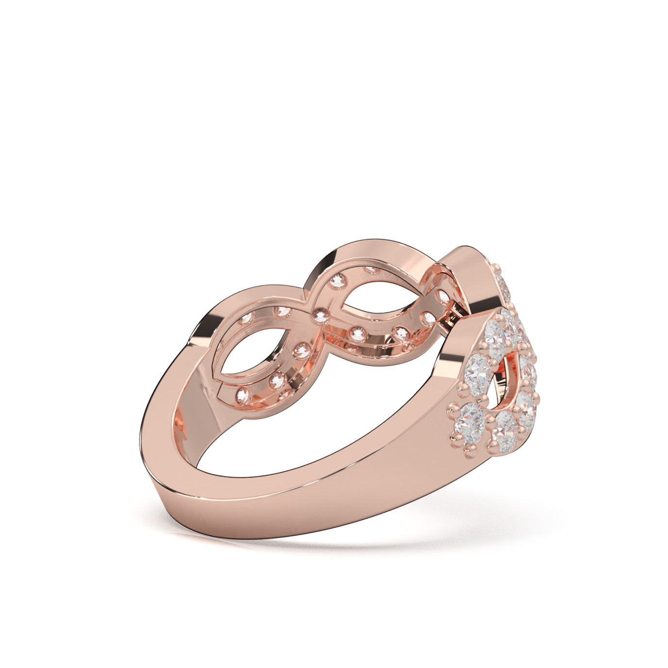 1.40 ct Natural Diamond Wedding Bands in 14k Rose Gold