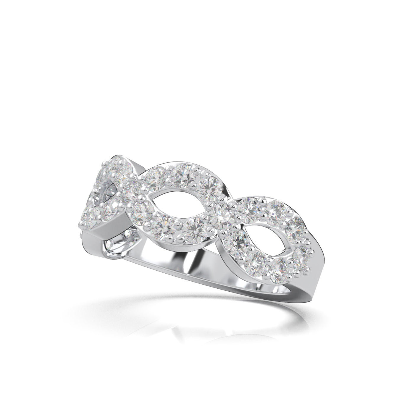 1.40 ct Moissanite Wedding Bands in 10k White Gold