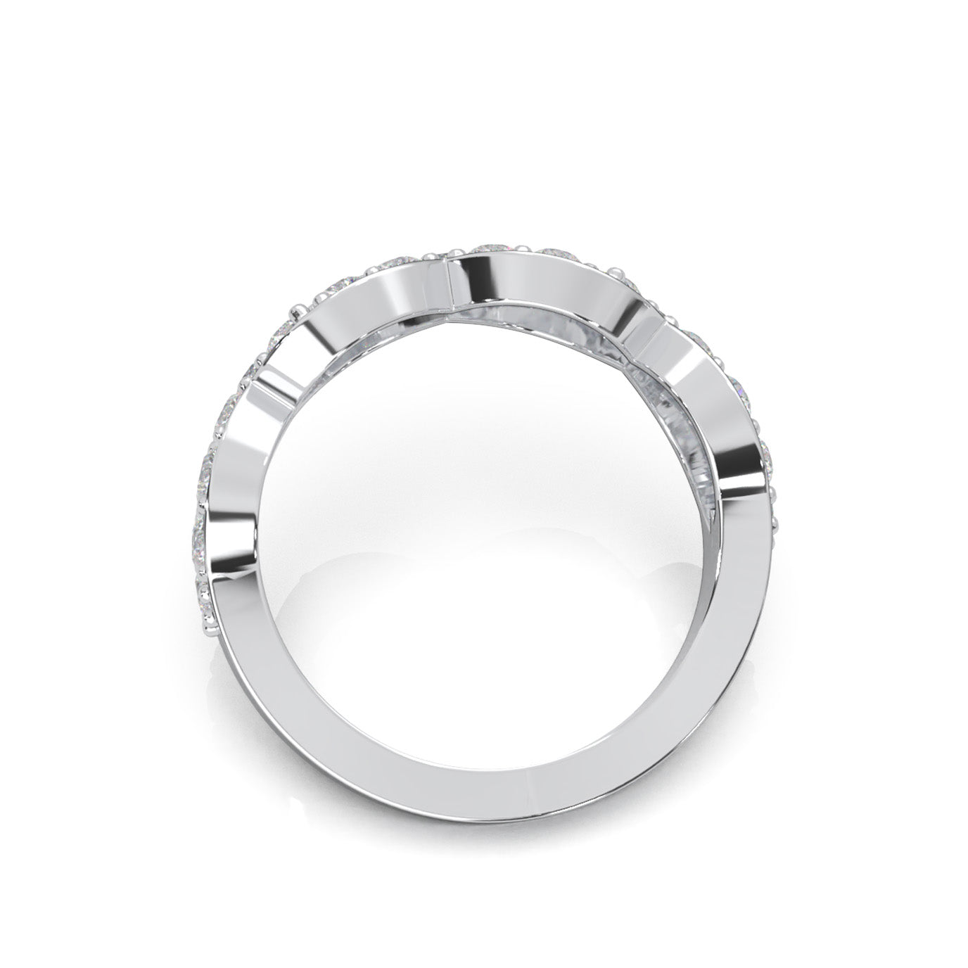 1.40 ct Moissanite Wedding Bands in 14k White Gold