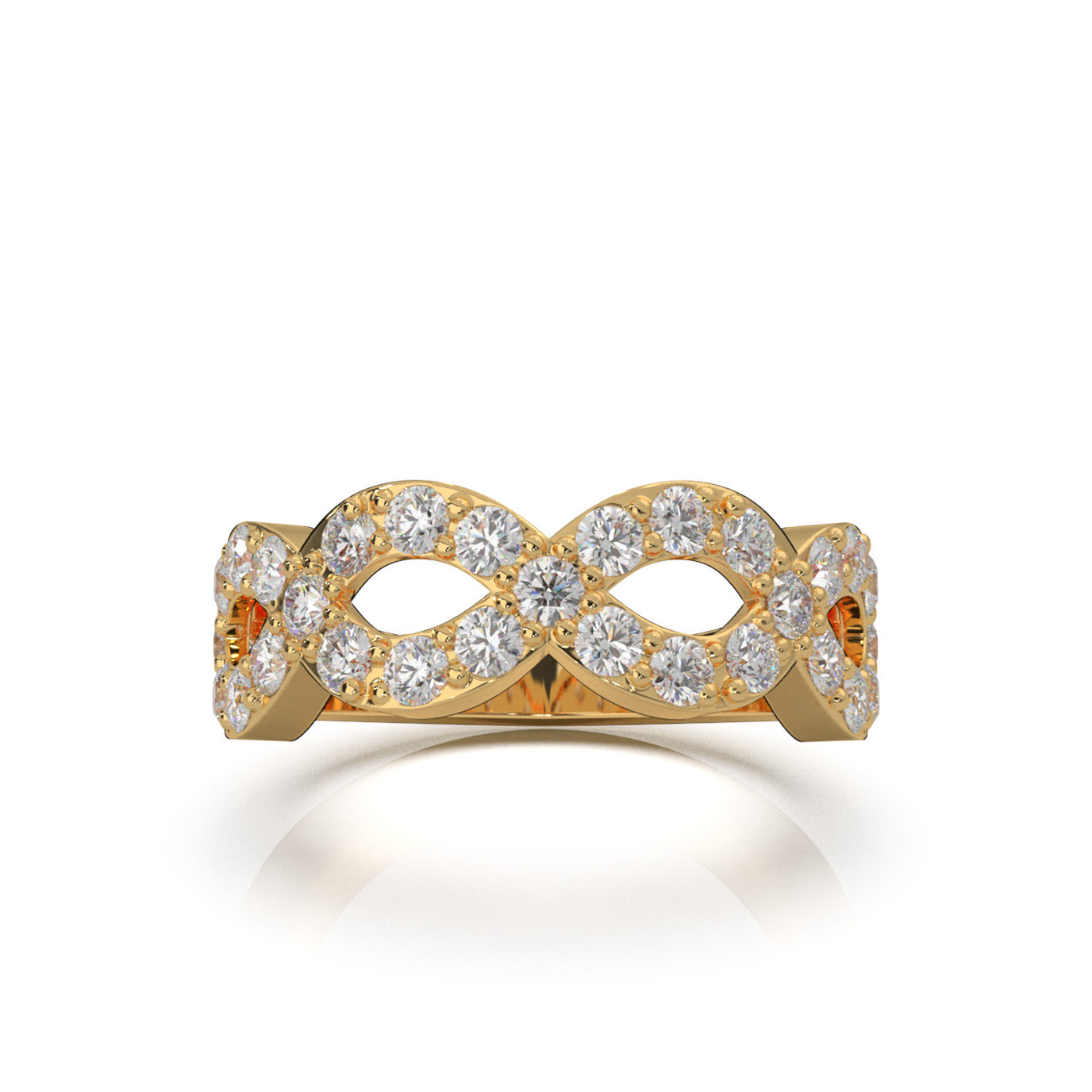 1.40 ct Moissanite Wedding Bands in 10k Yellow Gold