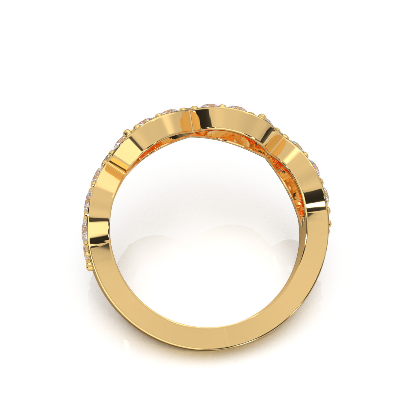 1.40 ct Moissanite Wedding Bands in 10k Yellow Gold