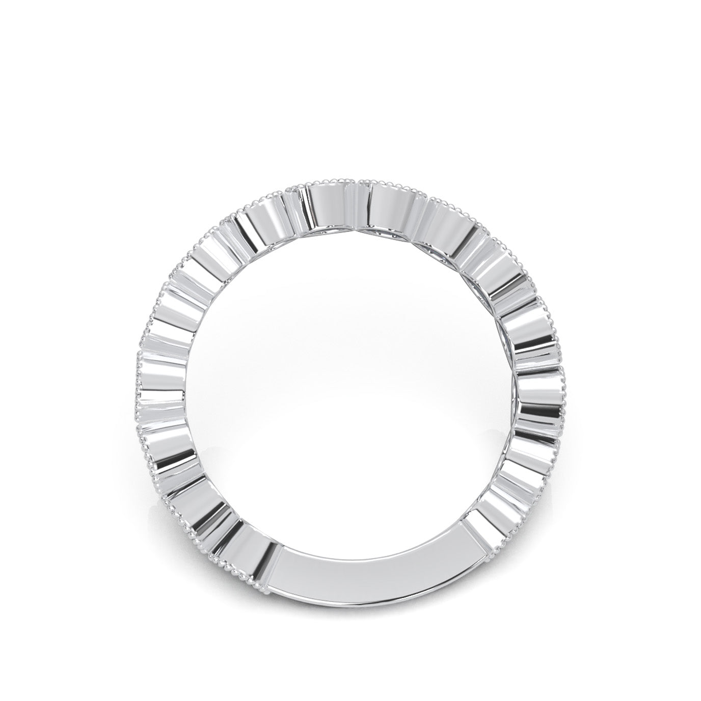 0.25 ct Natural Diamond Wedding Bands in 14k White Gold