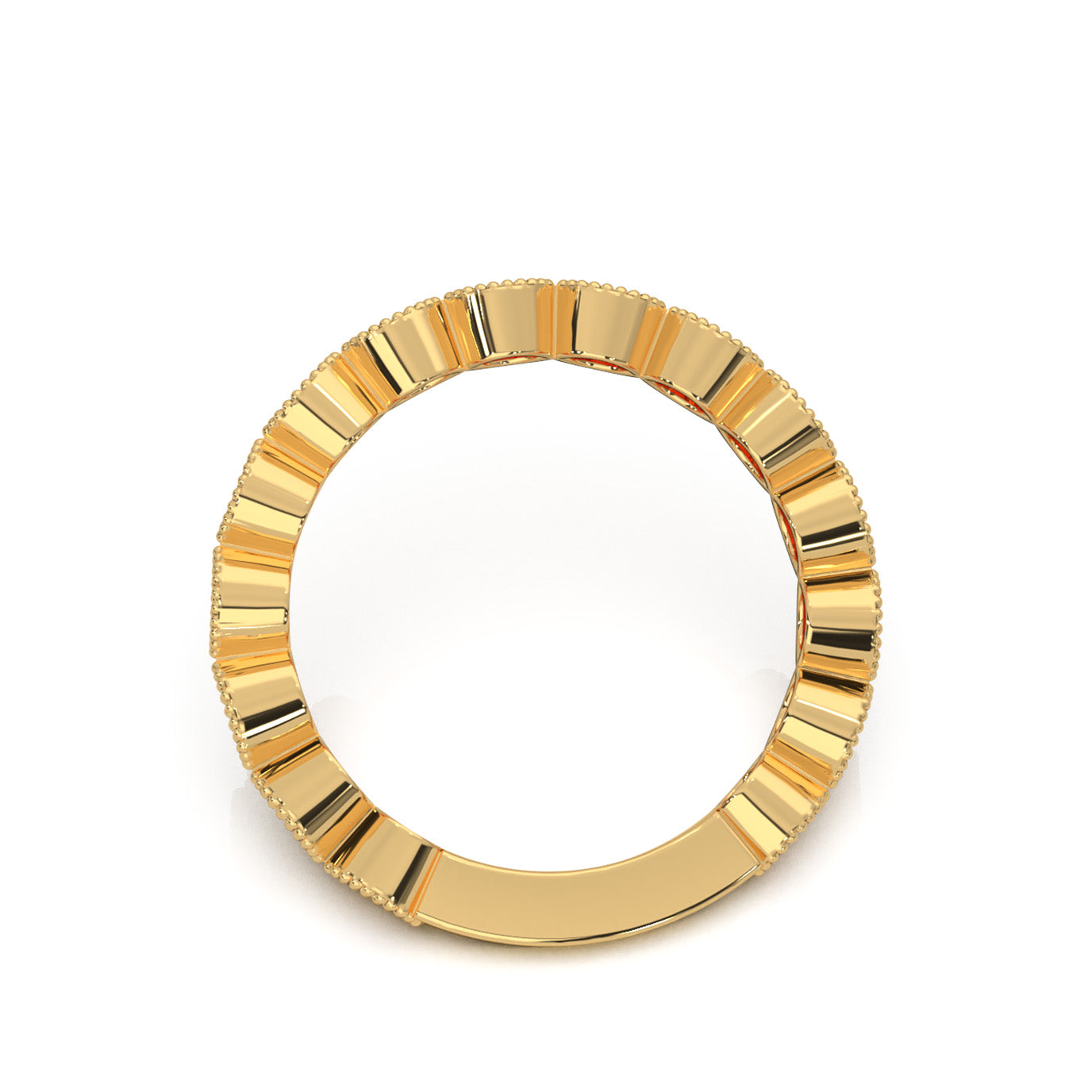 0.25 ct Moissanite Wedding Bands in 10k Yellow Gold