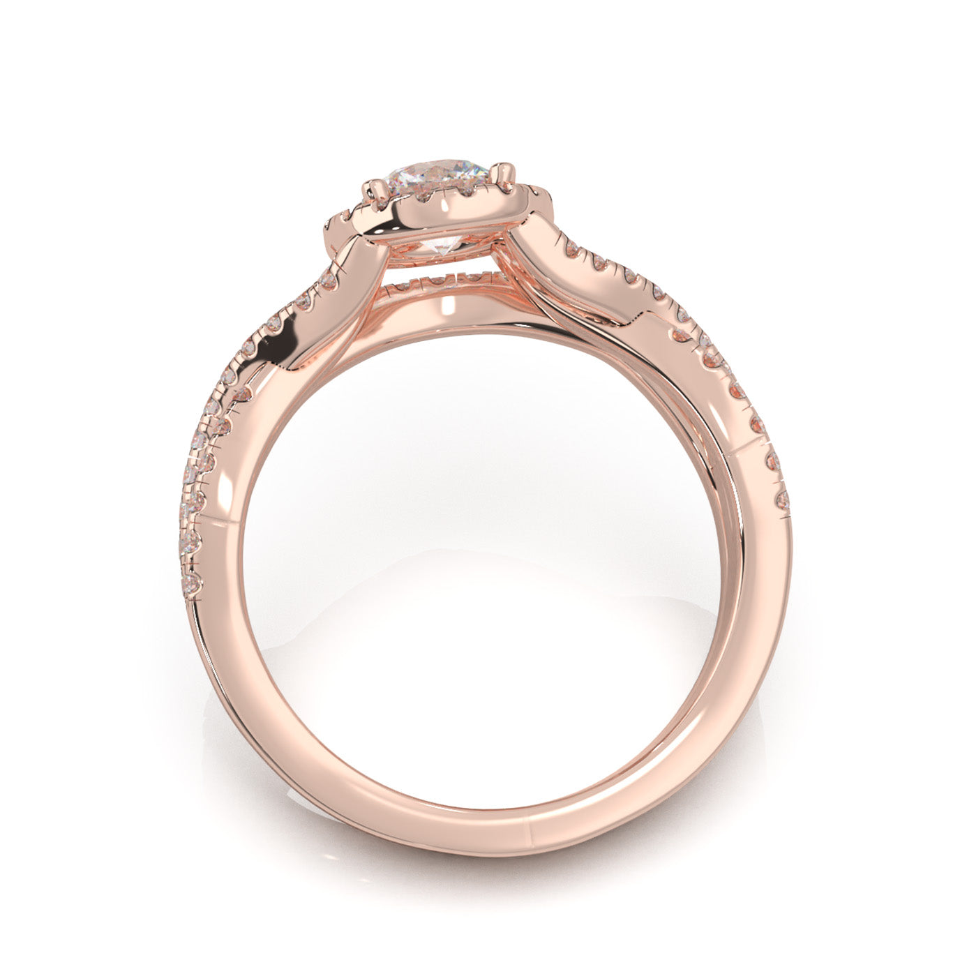 1.30 ct Natural Diamond Engagement Sets in 14k Rose Gold