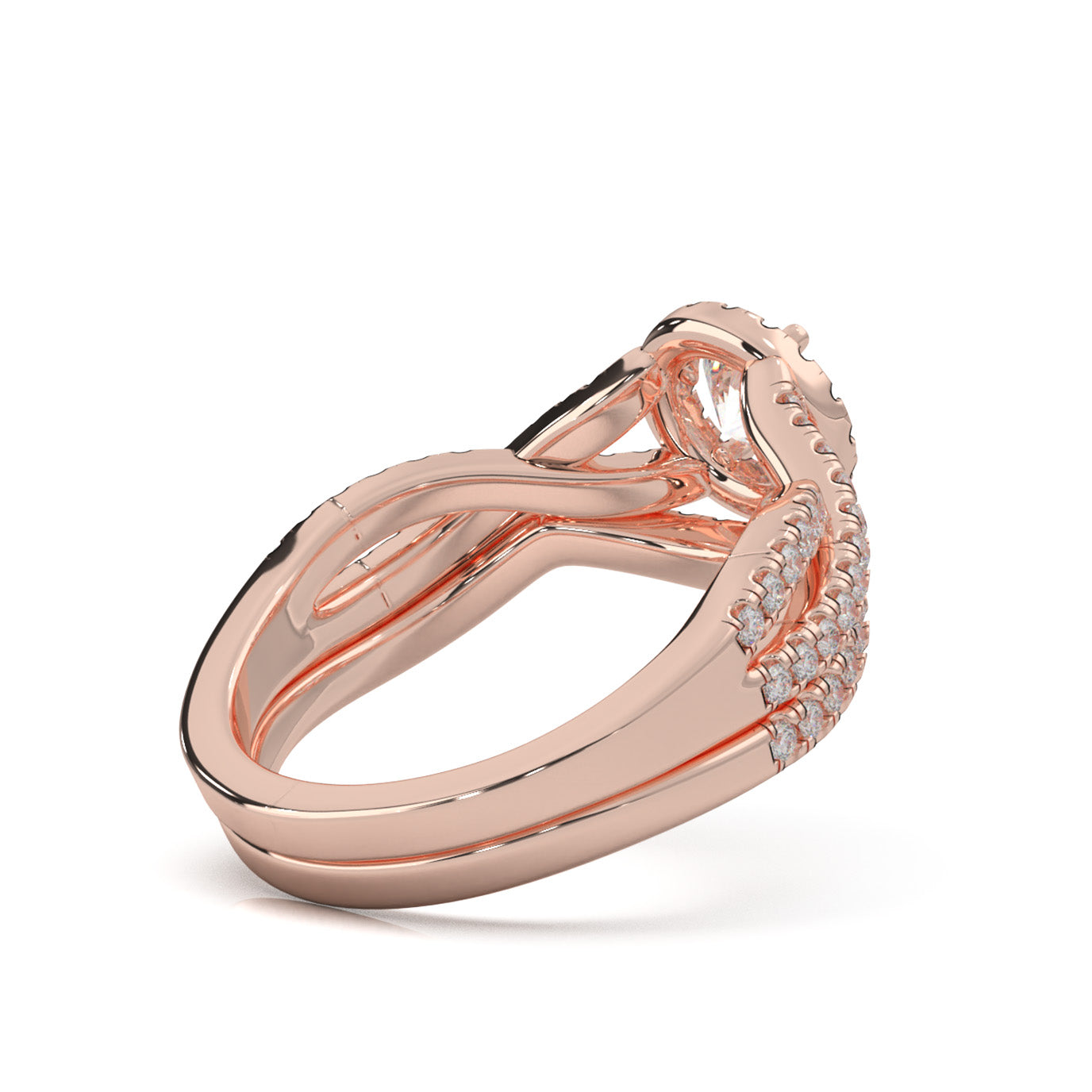 1.30 ct Natural Diamond Engagement Sets in 14k Rose Gold