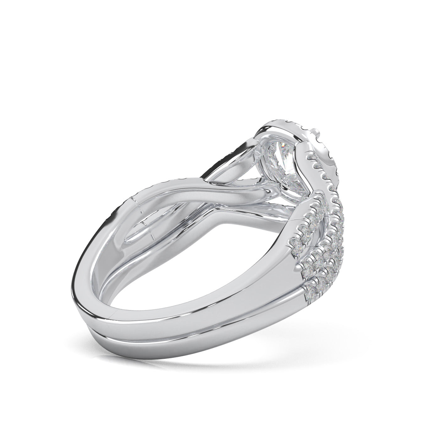 1.30 ct Lab Grown Diamond Engagement Sets in 14k White Gold
