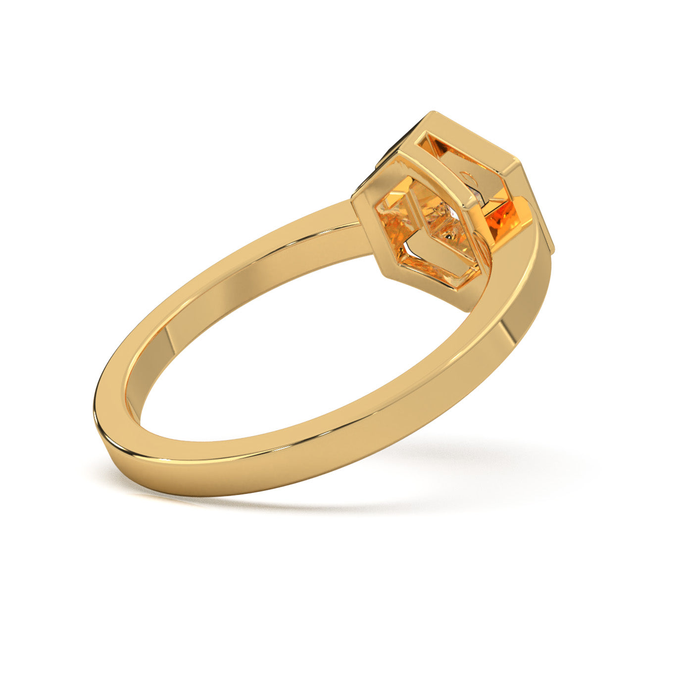 0.50 ct Moissanite Engagement Rings in 14k Yellow Gold