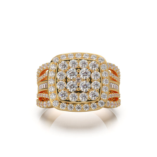 2.30 ct Natural Diamond Engagement Rings in 10k Yellow Gold