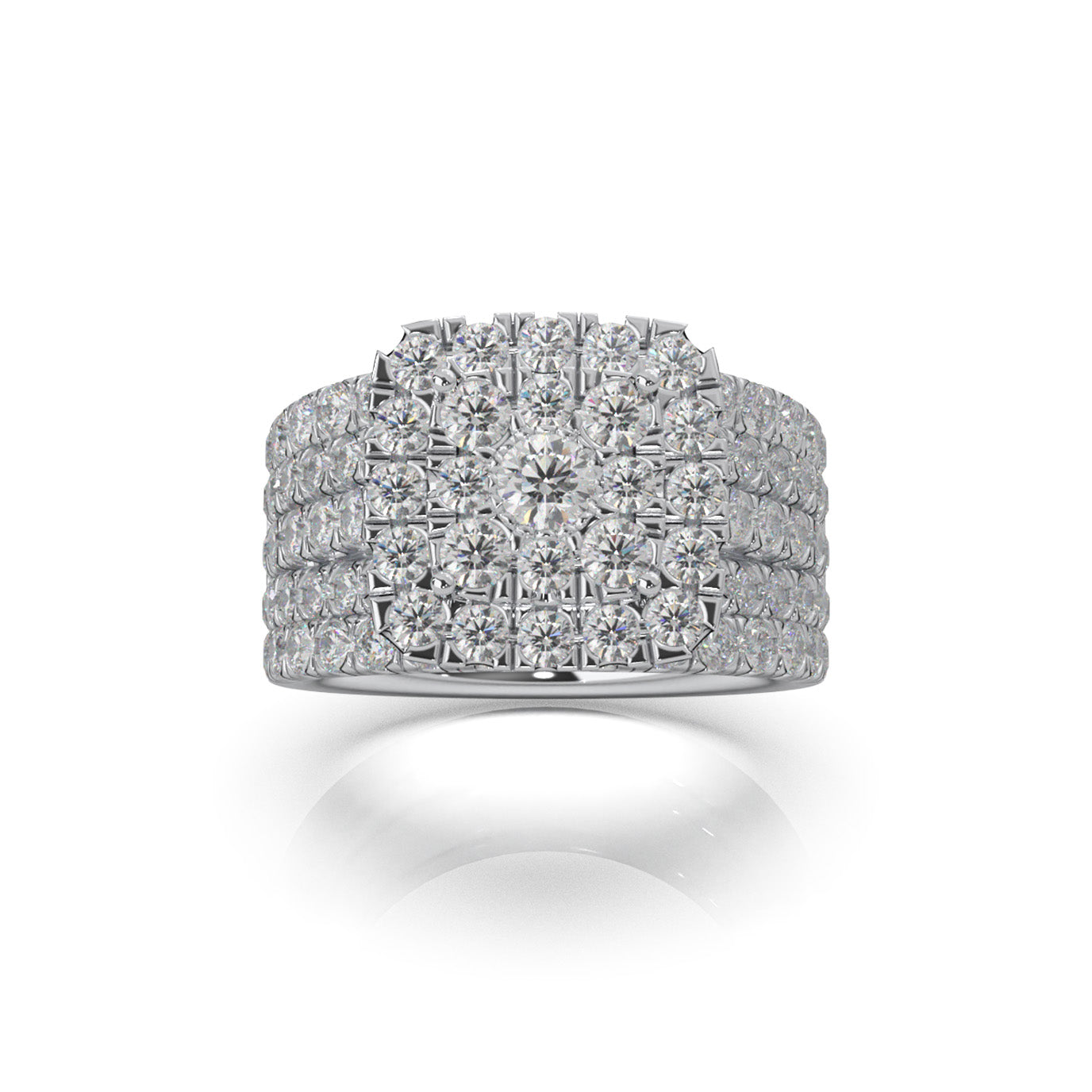 3.20 ct Lab Grown Diamond Engagement Sets in 14k White Gold