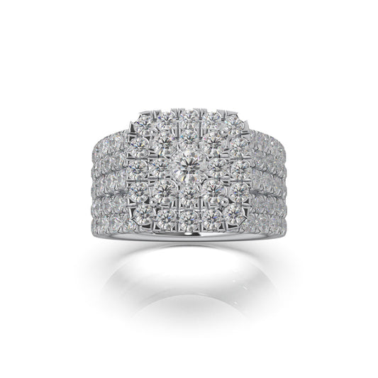 3.20 ct Moissanite Engagement Sets in 14k White Gold