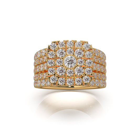 3.20 ct Moissanite Engagement Sets in 14k Yellow Gold