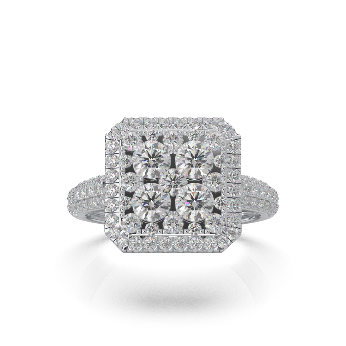 0.33 ct Lab Grown Diamond Engagement Rings in 14k White Gold