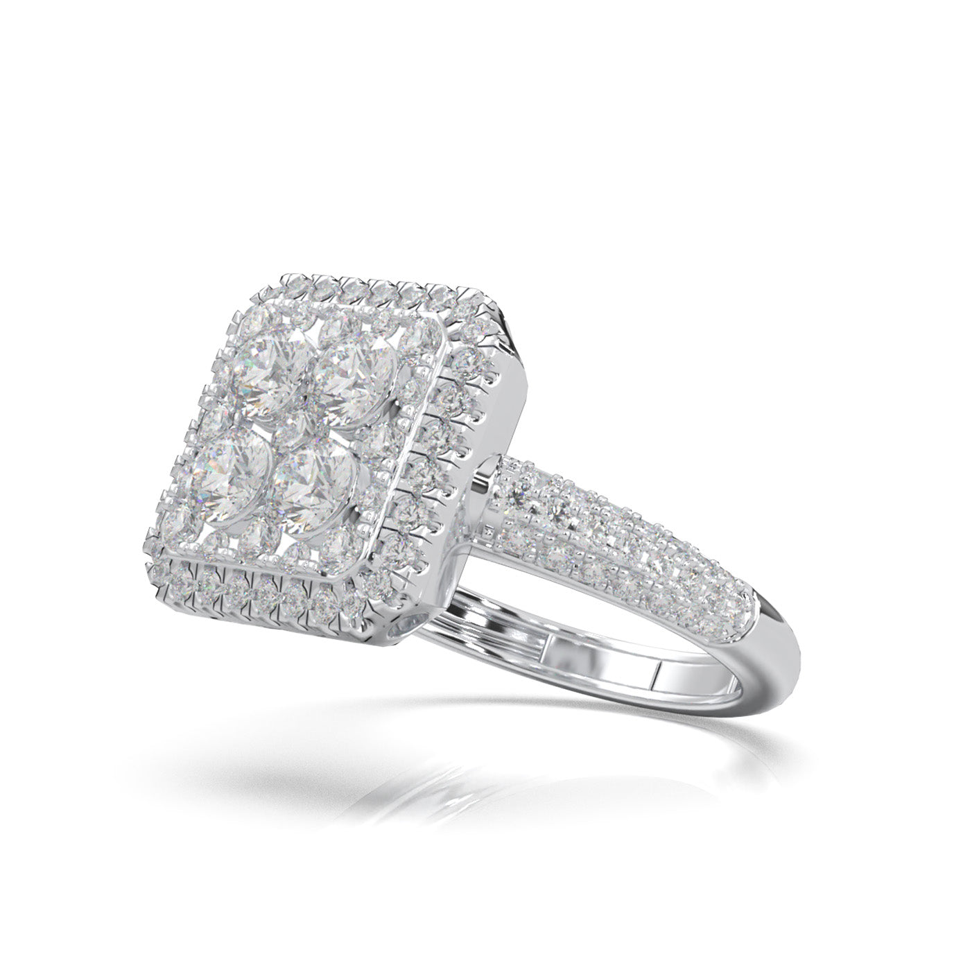 0.33 ct Lab Grown Diamond Engagement Rings in 14k White Gold