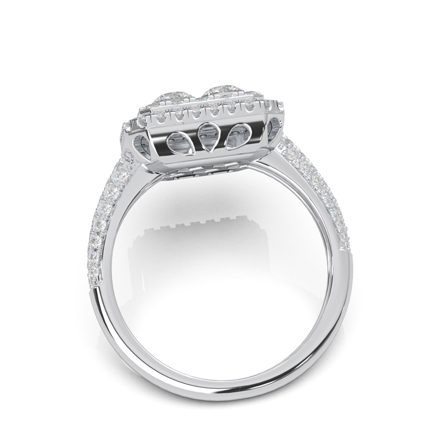 0.33 ct Lab Grown Diamond Engagement Rings in 14k White Gold