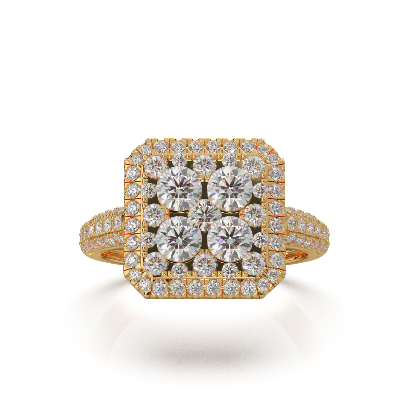 0.33 ct Lab Grown Diamond Engagement Rings in 14k Yellow Gold