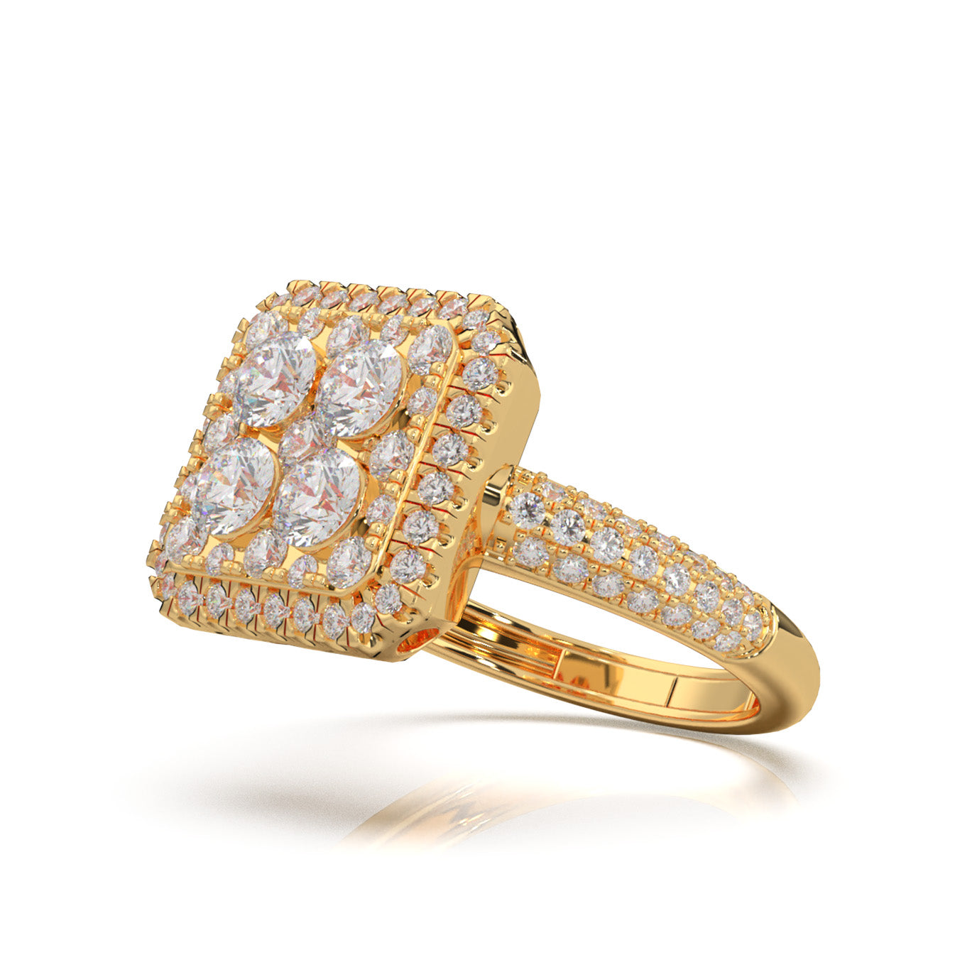 0.33 ct Moissanite Engagement Rings in 10k Yellow Gold