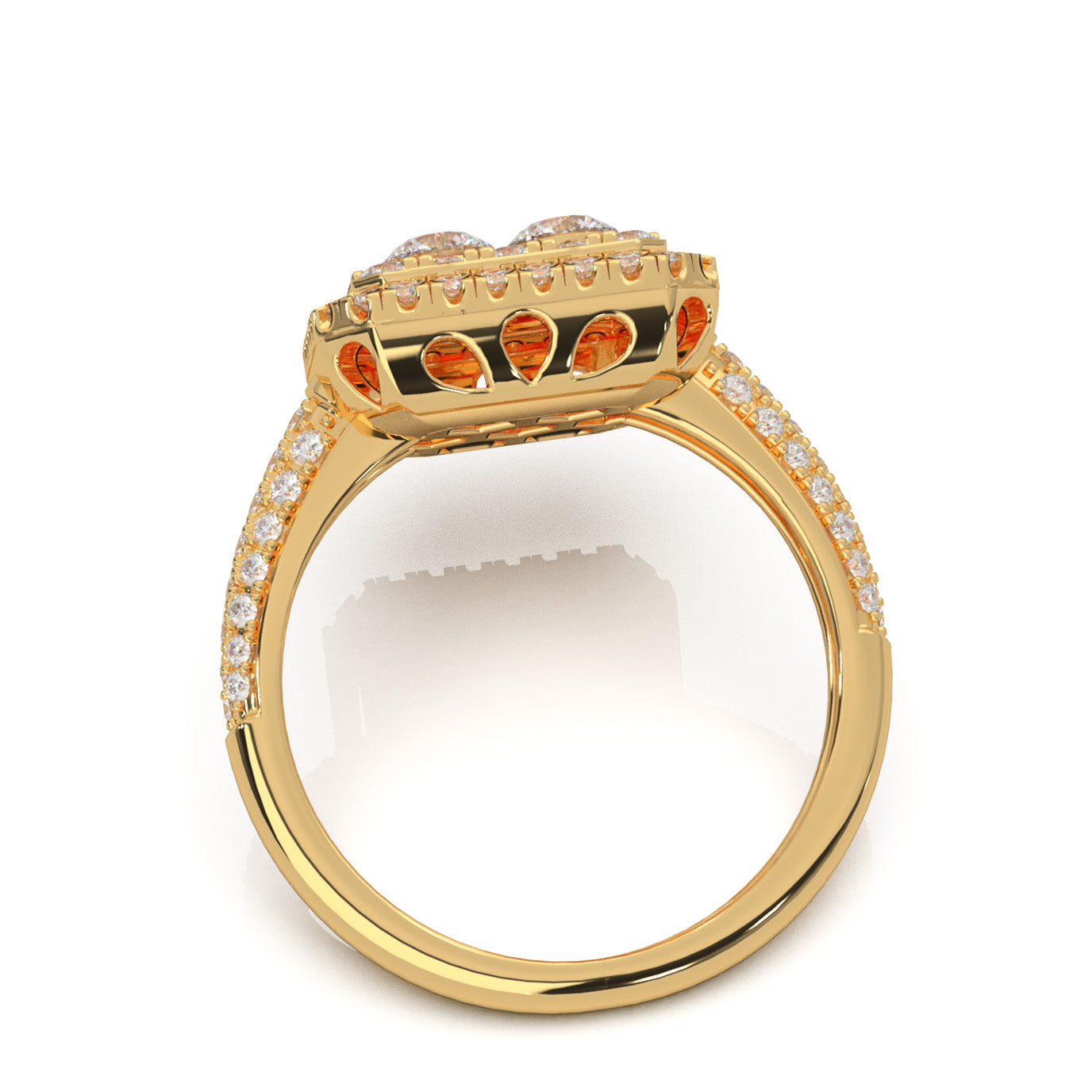0.33 ct Lab Grown Diamond Engagement Rings in 14k Yellow Gold