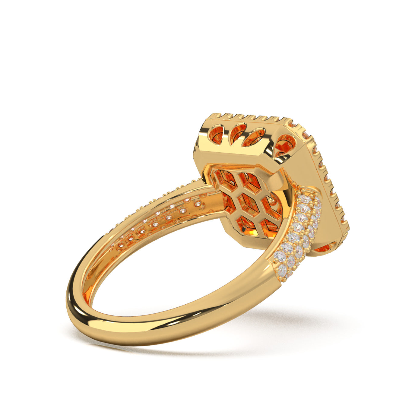 0.33 ct Moissanite Engagement Rings in 10k Yellow Gold