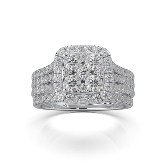 2.00 ct Moissanite Engagement Sets in 14k White Gold