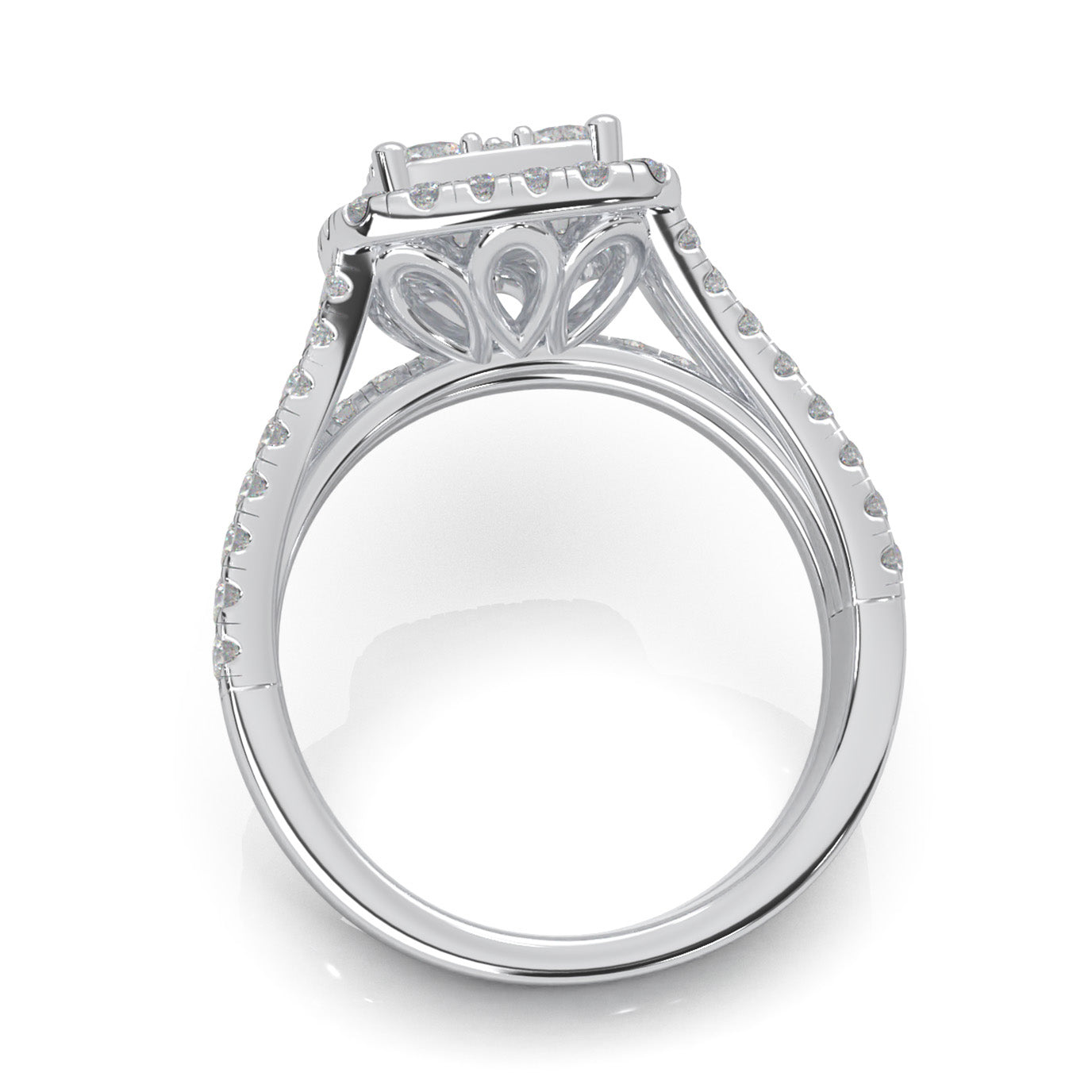 2.00 ct Moissanite Engagement Sets in 10k White Gold