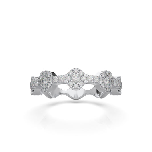 0.60 ct Lab Grown Diamond Wedding Bands in 14k White Gold