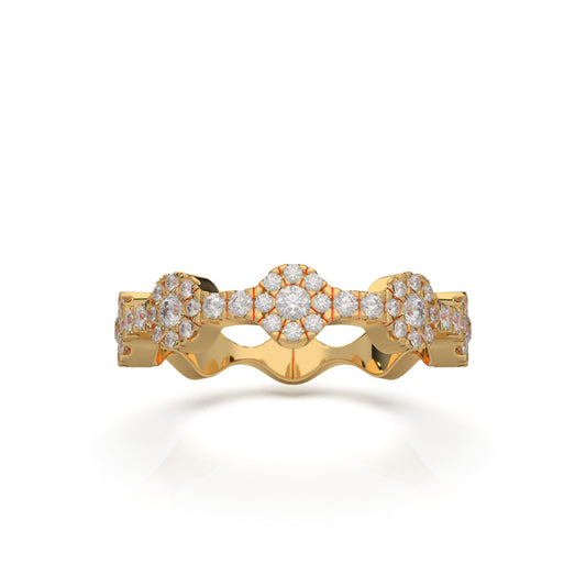 0.60 ct Lab Grown Diamond Wedding Bands in 14k Yellow Gold