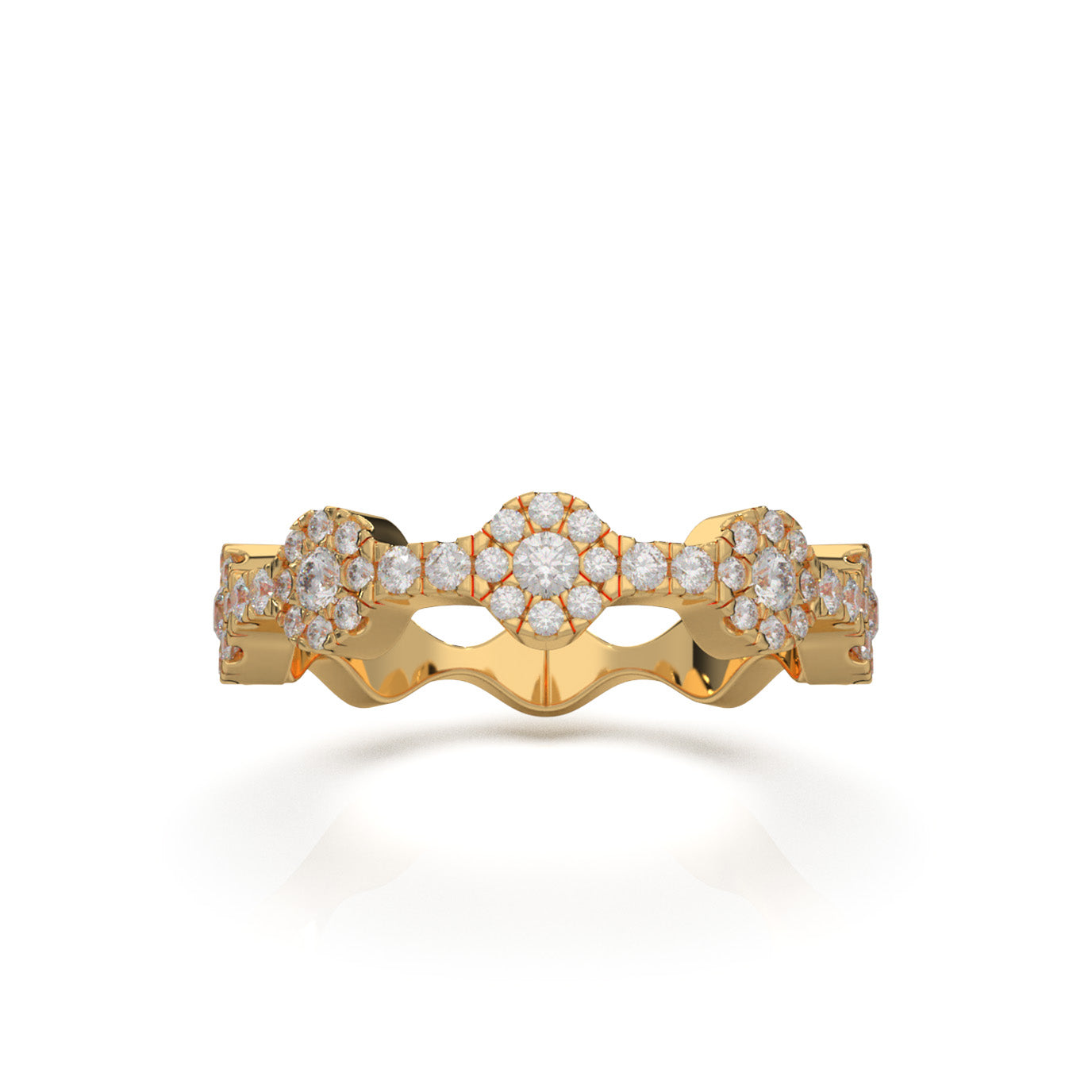 0.60 ct Natural Diamond Wedding Bands in 10k Yellow Gold