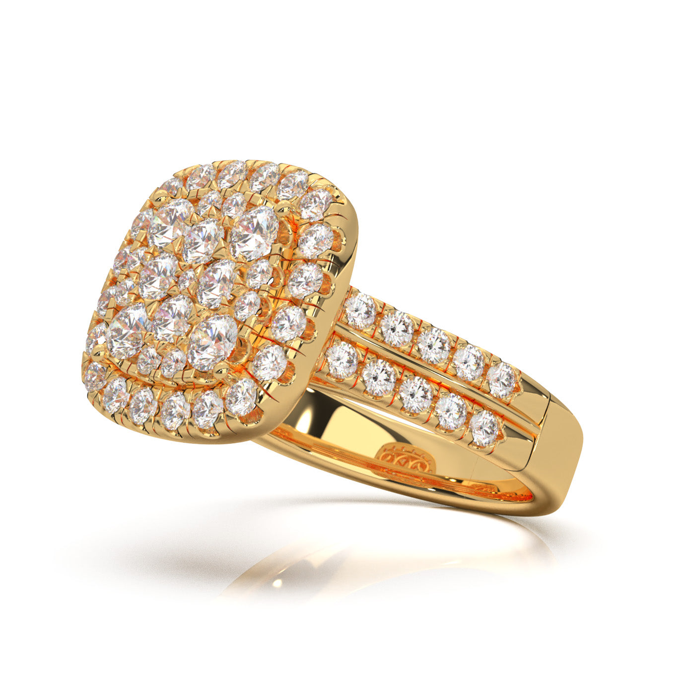 1.80 ct Moissanite Engagement Rings in 10k Yellow Gold