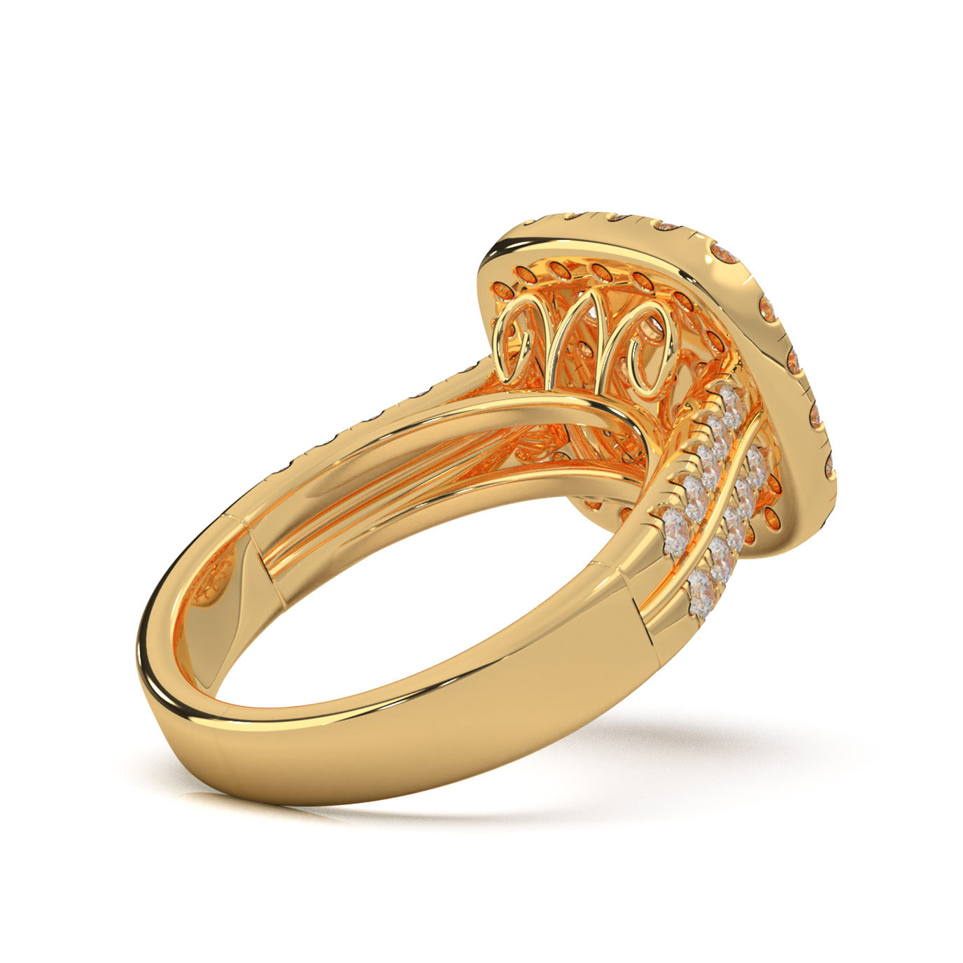1.80 ct Lab Grown Diamond Engagement Rings in 14k Yellow Gold
