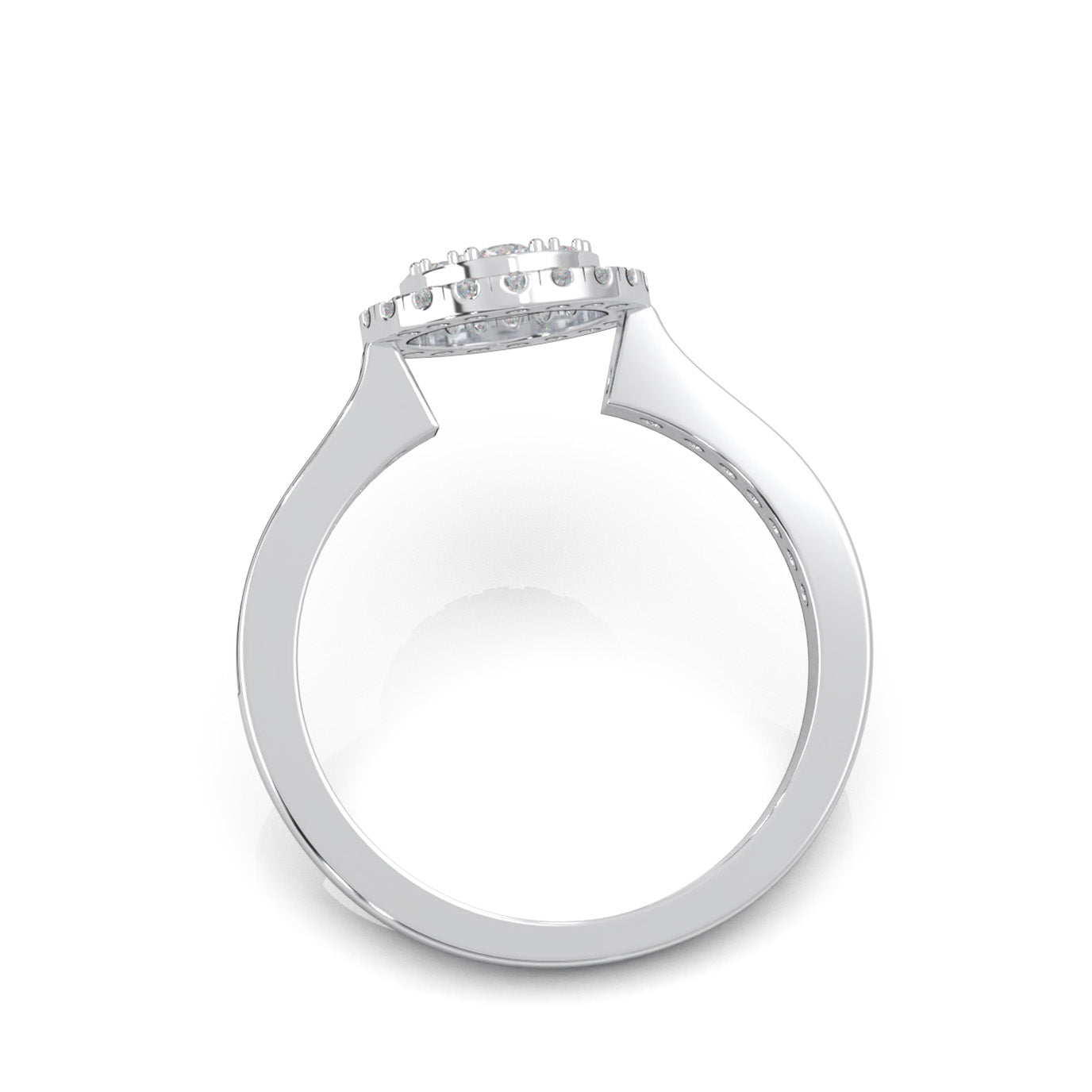 0.75 ct Natural Diamond Engagement Rings in 14k White Gold